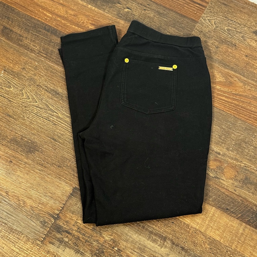 Michael Kors Black Jeans with Gold Details